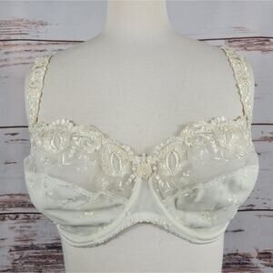 Conturelle Provence Underwire Bra Cream/Pink Size 34F SMALL FLAW